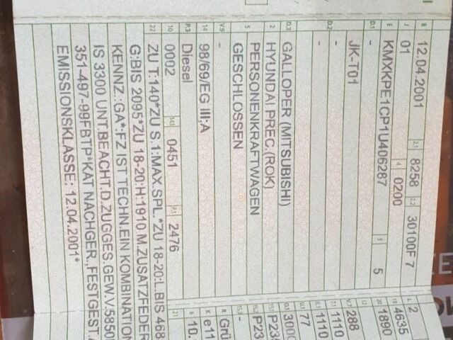 Зеленый Хендай Галлопер, объемом двигателя 2.5 л и пробегом 328 тыс. км за 4295 $, фото 7 на Automoto.ua