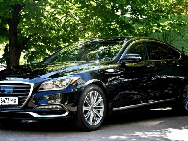 Черный Хендай Генезис, объемом двигателя 3.8 л и пробегом 63 тыс. км за 32000 $, фото 1 на Automoto.ua