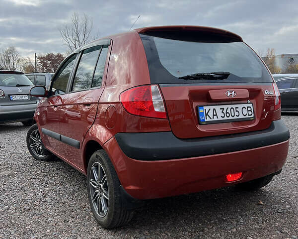 Красный Хендай Гетц, объемом двигателя 1.4 л и пробегом 188 тыс. км за 5950 $, фото 5 на Automoto.ua