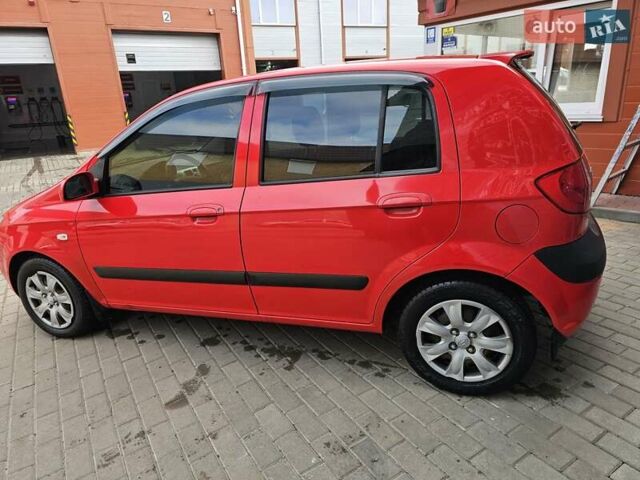 Красный Хендай Гетц, объемом двигателя 1.4 л и пробегом 189 тыс. км за 4950 $, фото 1 на Automoto.ua