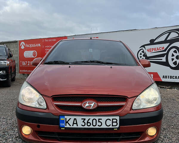 Красный Хендай Гетц, объемом двигателя 1.4 л и пробегом 188 тыс. км за 5950 $, фото 1 на Automoto.ua