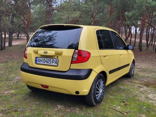 Желтый Хендай Гетц, объемом двигателя 1.4 л и пробегом 198 тыс. км за 5000 $, фото 5 на Automoto.ua