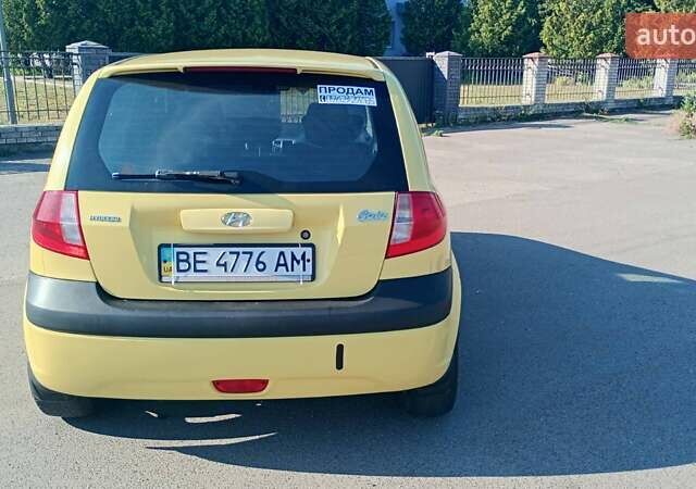 Желтый Хендай Гетц, объемом двигателя 1.4 л и пробегом 205 тыс. км за 3200 $, фото 6 на Automoto.ua