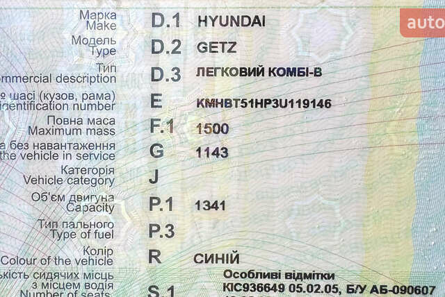 Синий Хендай Гетц, объемом двигателя 0 л и пробегом 200 тыс. км за 3700 $, фото 2 на Automoto.ua