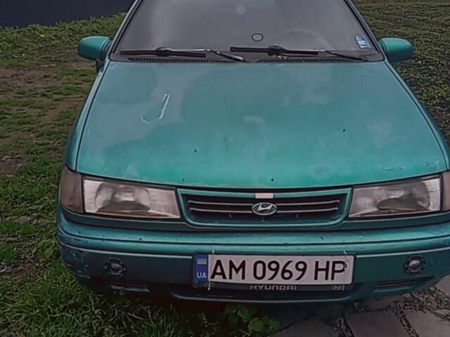 Зеленый Хендай Пони, объемом двигателя 1.5 л и пробегом 309 тыс. км за 1300 $, фото 2 на Automoto.ua