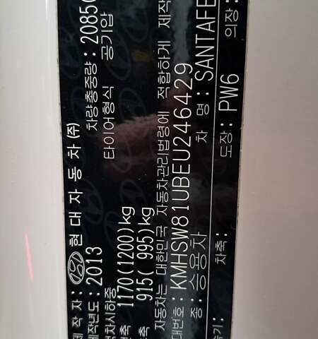 Белый Хендай Санта Фе, объемом двигателя 2 л и пробегом 183 тыс. км за 17300 $, фото 12 на Automoto.ua