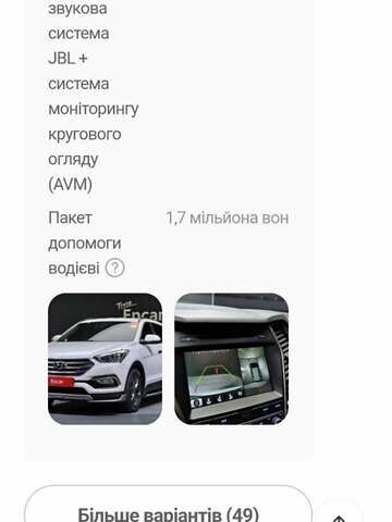 Білий Хендай Санта Фе, об'ємом двигуна 2.2 л та пробігом 92 тис. км за 28700 $, фото 3 на Automoto.ua