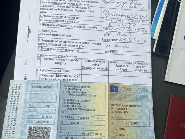 Чорний Хендай Санта Фе, об'ємом двигуна 2 л та пробігом 271 тис. км за 3400 $, фото 23 на Automoto.ua