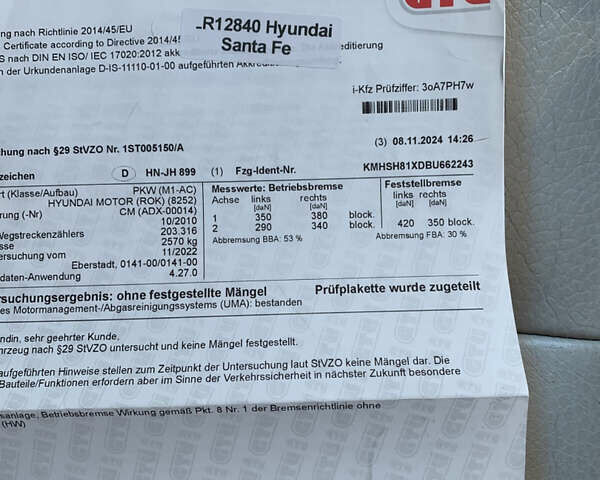 Черный Хендай Санта Фе, объемом двигателя 2.2 л и пробегом 205 тыс. км за 13850 $, фото 46 на Automoto.ua