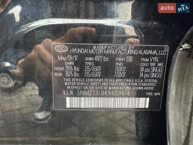 Черный Хендай Санта Фе, объемом двигателя 2.4 л и пробегом 245 тыс. км за 11200 $, фото 12 на Automoto.ua