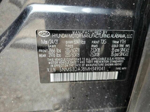 Черный Хендай Санта Фе, объемом двигателя 2.5 л и пробегом 48 тыс. км за 9000 $, фото 12 на Automoto.ua