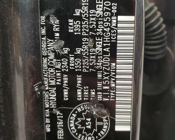 Серый Хендай Санта Фе, объемом двигателя 2 л и пробегом 68 тыс. км за 3100 $, фото 12 на Automoto.ua