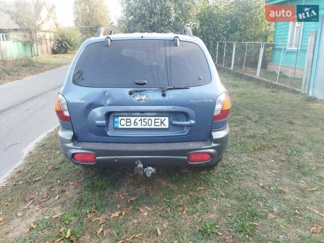 Синий Хендай Санта Фе, объемом двигателя 2 л и пробегом 288 тыс. км за 4500 $, фото 1 на Automoto.ua