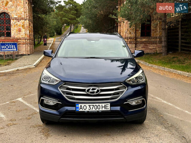 Синий Хендай Санта Фе, объемом двигателя 2.4 л и пробегом 86 тыс. км за 15500 $, фото 2 на Automoto.ua