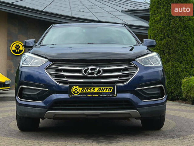 Синий Хендай Санта Фе, объемом двигателя 2.4 л и пробегом 190 тыс. км за 16300 $, фото 1 на Automoto.ua