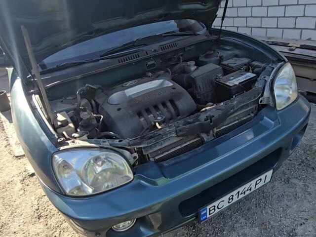 Зеленый Хендай Санта Фе, объемом двигателя 2 л и пробегом 350 тыс. км за 3349 $, фото 2 на Automoto.ua