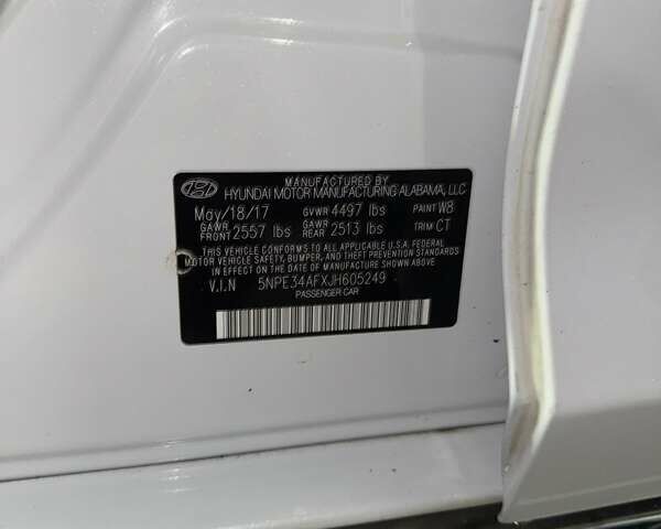 Белый Хендай Соната, объемом двигателя 2.36 л и пробегом 80 тыс. км за 13000 $, фото 7 на Automoto.ua