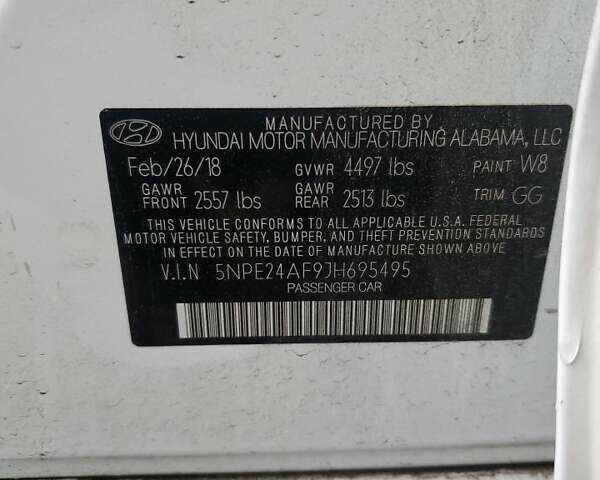 Белый Хендай Соната, объемом двигателя 2.4 л и пробегом 67 тыс. км за 2100 $, фото 11 на Automoto.ua