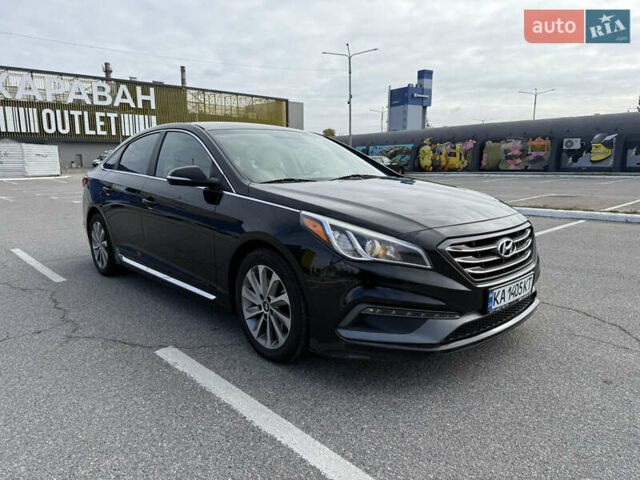 Черный Хендай Соната, объемом двигателя 2.36 л и пробегом 170 тыс. км за 9500 $, фото 1 на Automoto.ua