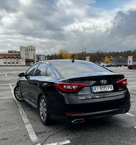Черный Хендай Соната, объемом двигателя 2.4 л и пробегом 150 тыс. км за 13400 $, фото 4 на Automoto.ua