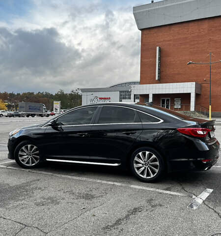 Черный Хендай Соната, объемом двигателя 2.4 л и пробегом 150 тыс. км за 13400 $, фото 3 на Automoto.ua