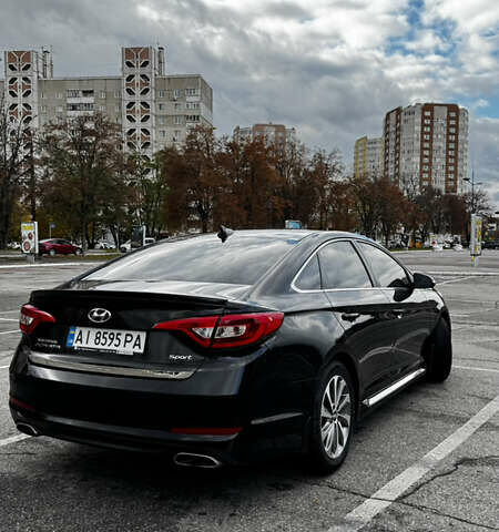 Черный Хендай Соната, объемом двигателя 2.4 л и пробегом 150 тыс. км за 13400 $, фото 6 на Automoto.ua
