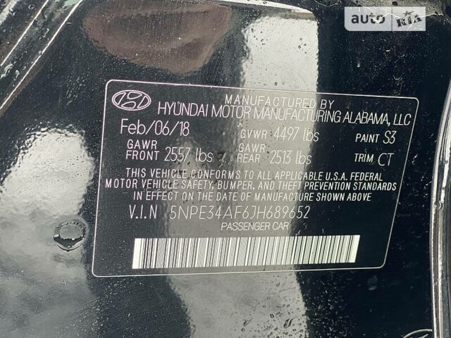 Черный Хендай Соната, объемом двигателя 2.4 л и пробегом 44 тыс. км за 15999 $, фото 19 на Automoto.ua
