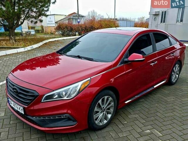 Красный Хендай Соната, объемом двигателя 2.36 л и пробегом 201 тыс. км за 9000 $, фото 1 на Automoto.ua