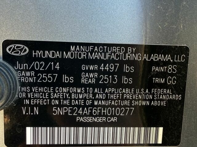 Серый Хендай Соната, объемом двигателя 2.4 л и пробегом 158 тыс. км за 9500 $, фото 11 на Automoto.ua