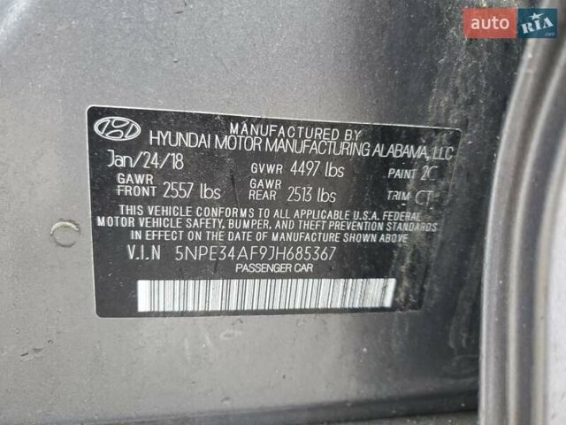 Серый Хендай Соната, объемом двигателя 2.4 л и пробегом 138 тыс. км за 1900 $, фото 11 на Automoto.ua