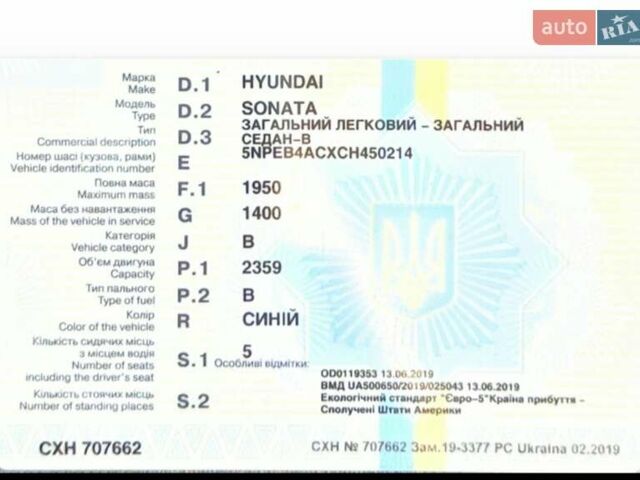 Синий Хендай Соната, объемом двигателя 2.36 л и пробегом 185 тыс. км за 7300 $, фото 18 на Automoto.ua