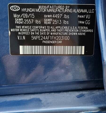Синий Хендай Соната, объемом двигателя 2.36 л и пробегом 100 тыс. км за 10200 $, фото 29 на Automoto.ua