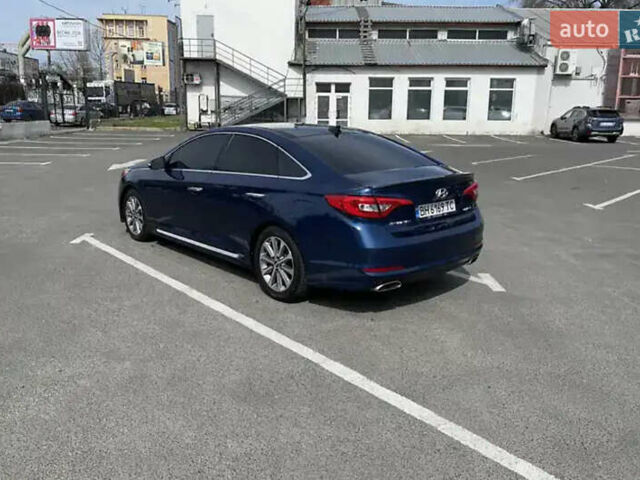 Синий Хендай Соната, объемом двигателя 2.36 л и пробегом 145 тыс. км за 10500 $, фото 12 на Automoto.ua