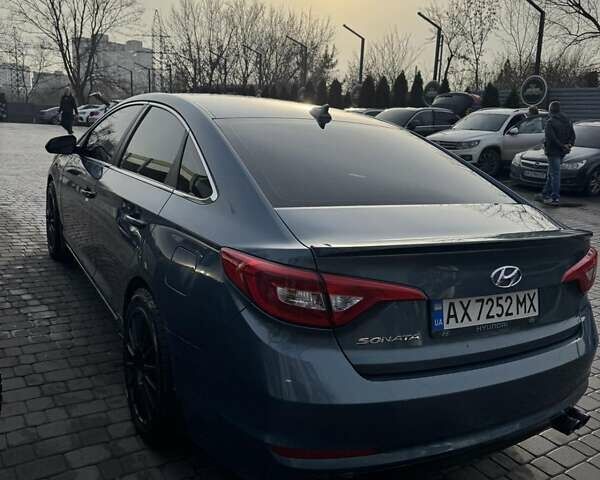 Синий Хендай Соната, объемом двигателя 2.4 л и пробегом 120 тыс. км за 10500 $, фото 2 на Automoto.ua