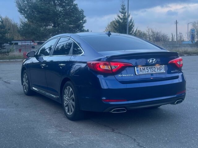 Хендай Соната 2016 в Житомире на Automoto.ua Синий Хендай Соната, объемом двигателя 2.4 л и пробегом 136 тыс. км за 13000 $, фото 2 на Automoto.ua