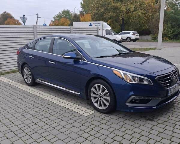 Синий Хендай Соната, объемом двигателя 2.36 л и пробегом 78 тыс. км за 14650 $, фото 1 на Automoto.ua