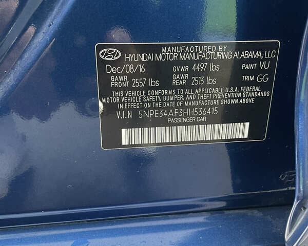 Синий Хендай Соната, объемом двигателя 2.36 л и пробегом 142 тыс. км за 11900 $, фото 4 на Automoto.ua