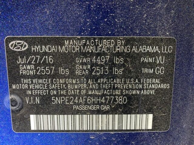Хендай Соната 2017 в Киеве на Automoto.ua Синий Хендай Соната, объемом двигателя 0 л и пробегом 40 тыс. км за 5000 $, фото 7 на Automoto.ua