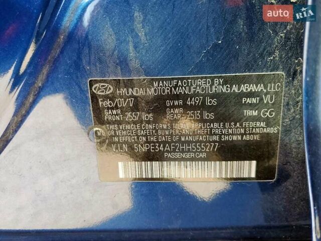 Хендай Соната 2017 в Харькове на Automoto.ua Синий Хендай Соната, объемом двигателя 2.4 л и пробегом 111 тыс. км за 2100 $, фото 11 на Automoto.ua
