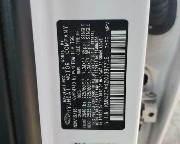 Белый Хендай Туксон, объемом двигателя 2 л и пробегом 105 тыс. км за 4900 $, фото 11 на Automoto.ua