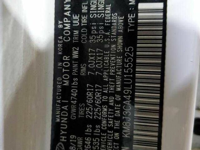 Белый Хендай Туксон, объемом двигателя 2 л и пробегом 97 тыс. км за 2900 $, фото 12 на Automoto.ua