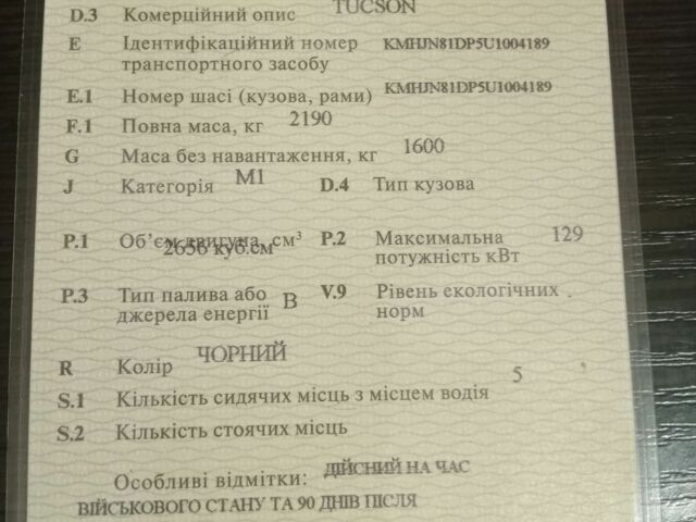 Чорний Хендай Туксон, об'ємом двигуна 0 л та пробігом 231 тис. км за 4650 $, фото 11 на Automoto.ua