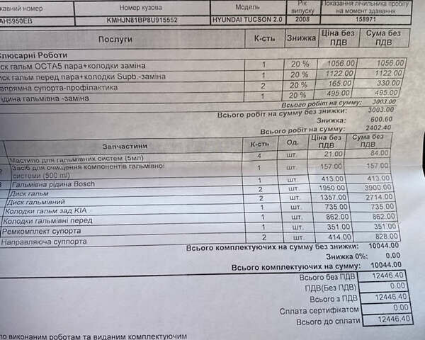 Чорний Хендай Туксон, об'ємом двигуна 2 л та пробігом 160 тис. км за 8800 $, фото 25 на Automoto.ua