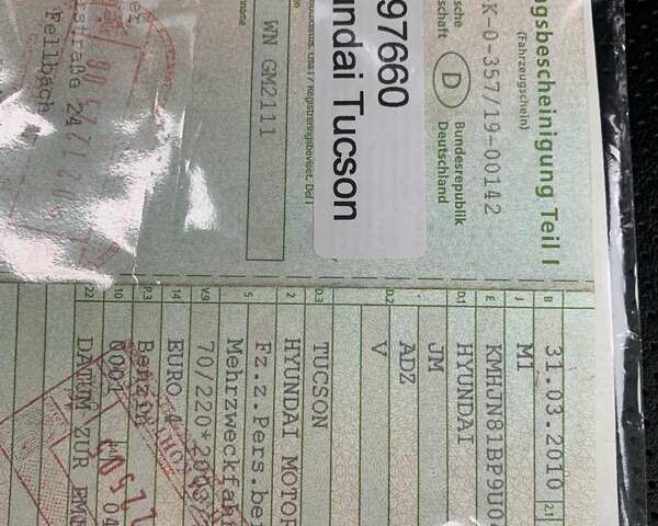 Черный Хендай Туксон, объемом двигателя 2 л и пробегом 114 тыс. км за 8850 $, фото 74 на Automoto.ua