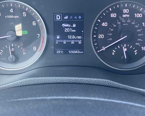 Черный Хендай Туксон, объемом двигателя 2 л и пробегом 126 тыс. км за 14500 $, фото 18 на Automoto.ua