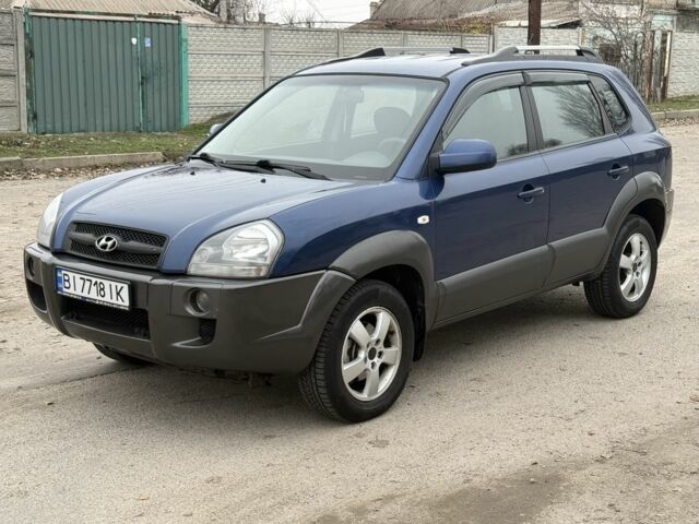 Синий Хендай Туксон, объемом двигателя 2 л и пробегом 279 тыс. км за 6280 $, фото 1 на Automoto.ua