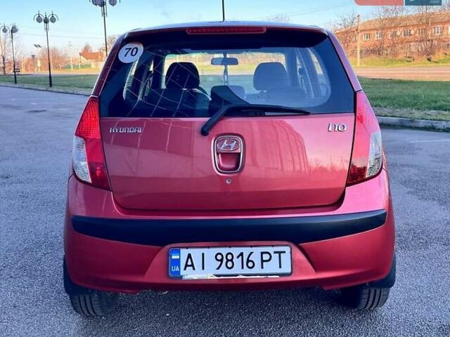 Красный Хендай и10, объемом двигателя 1.09 л и пробегом 97 тыс. км за 6200 $, фото 10 на Automoto.ua