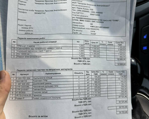 Сірий Хендай і40, об'ємом двигуна 1.69 л та пробігом 150 тис. км за 8100 $, фото 24 на Automoto.ua