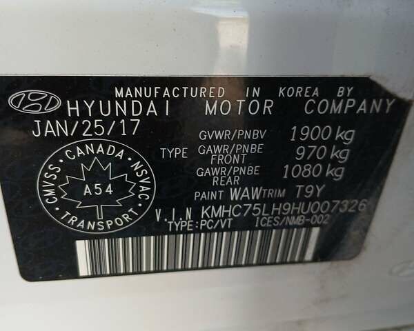 Білий Хендай Ioniq, об'ємом двигуна 0 л та пробігом 200 тис. км за 11500 $, фото 5 на Automoto.ua