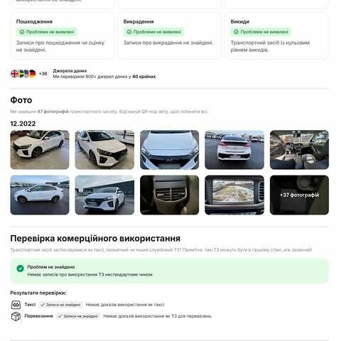 Белый Хендай Ioniq, объемом двигателя 0 л и пробегом 124 тыс. км за 13500 $, фото 16 на Automoto.ua